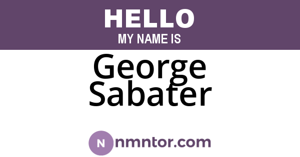 George Sabater