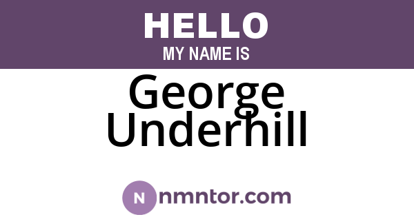 George Underhill