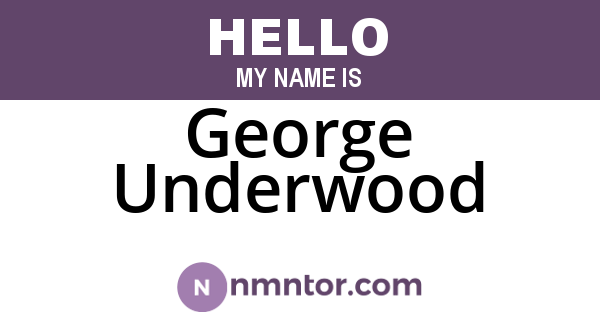 George Underwood