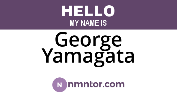 George Yamagata