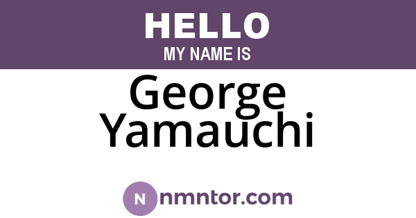 George Yamauchi