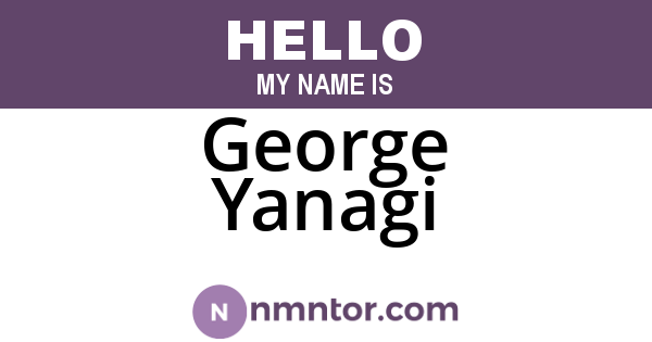 George Yanagi