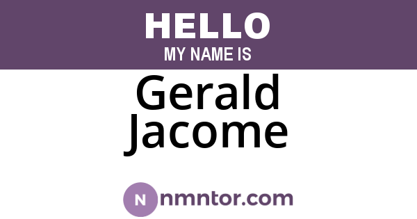 Gerald Jacome