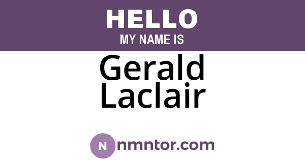 Gerald Laclair