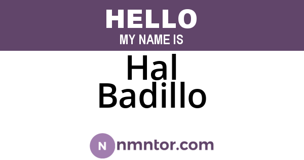 Hal Badillo