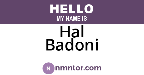 Hal Badoni