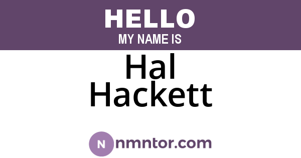 Hal Hackett