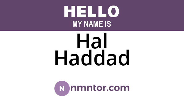 Hal Haddad