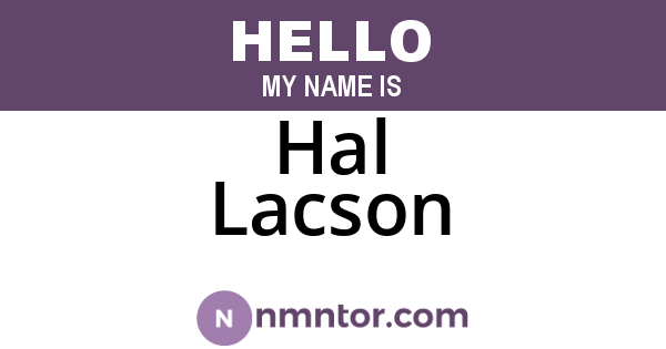 Hal Lacson