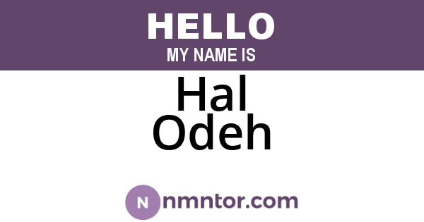 Hal Odeh