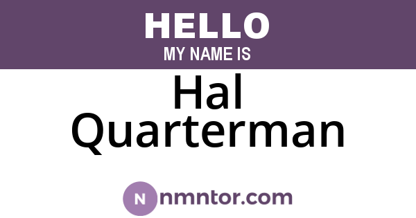 Hal Quarterman