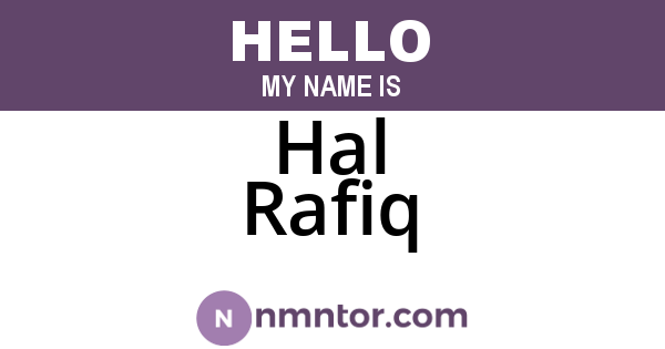 Hal Rafiq