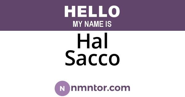 Hal Sacco