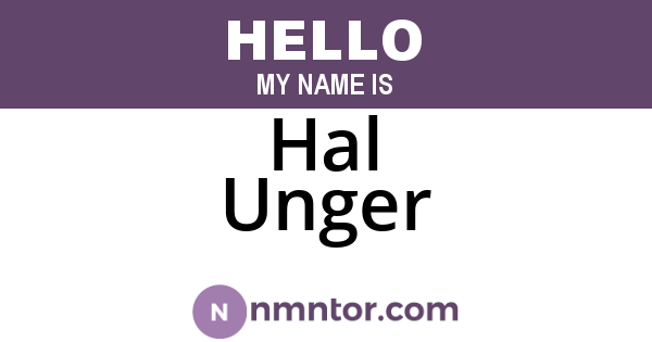 Hal Unger