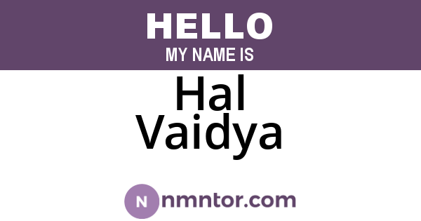 Hal Vaidya