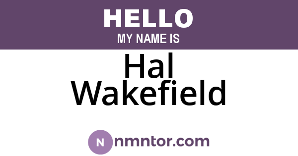 Hal Wakefield