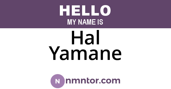 Hal Yamane