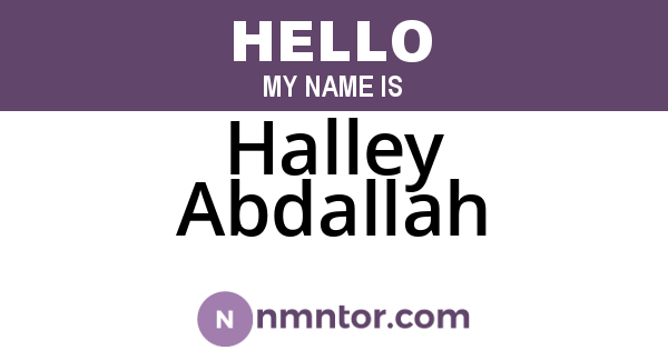 Halley Abdallah
