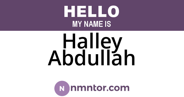 Halley Abdullah