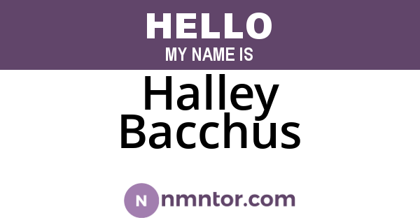 Halley Bacchus