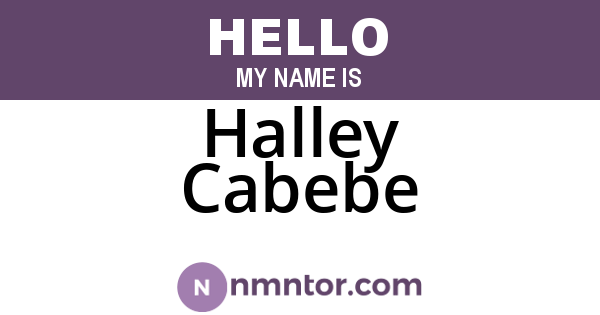Halley Cabebe