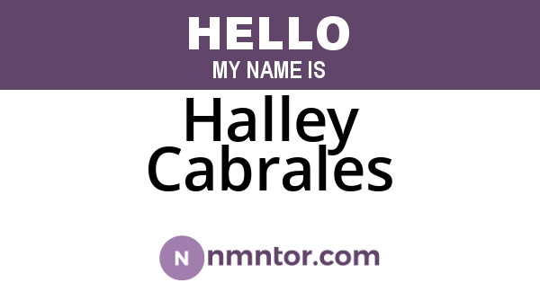 Halley Cabrales