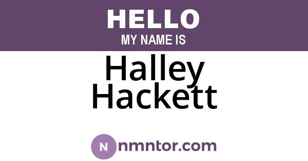 Halley Hackett
