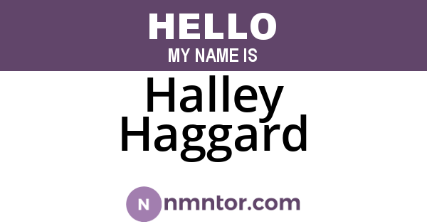 Halley Haggard