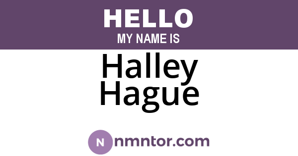 Halley Hague