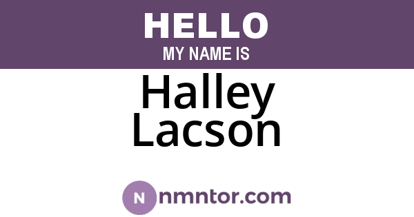 Halley Lacson