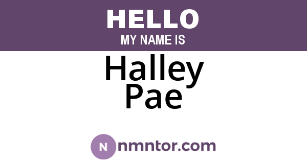 Halley Pae