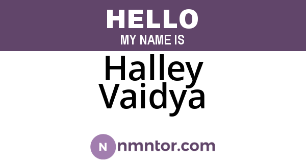 Halley Vaidya
