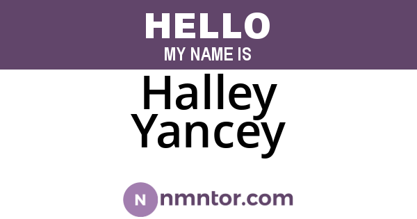 Halley Yancey