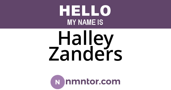 Halley Zanders