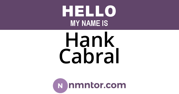Hank Cabral