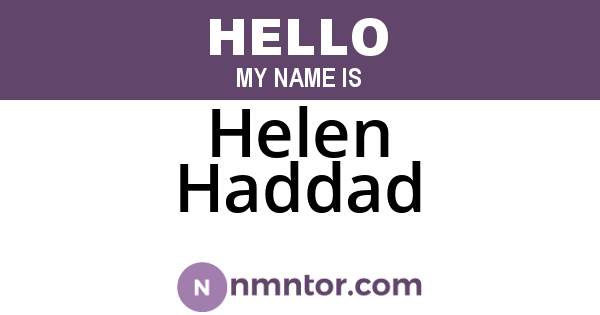 Helen Haddad