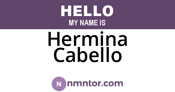 Hermina Cabello
