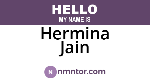 Hermina Jain
