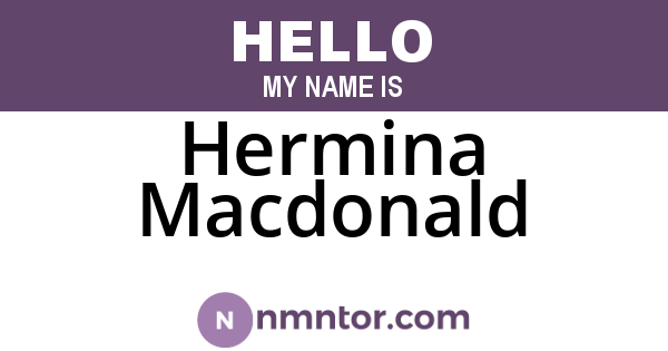 Hermina Macdonald