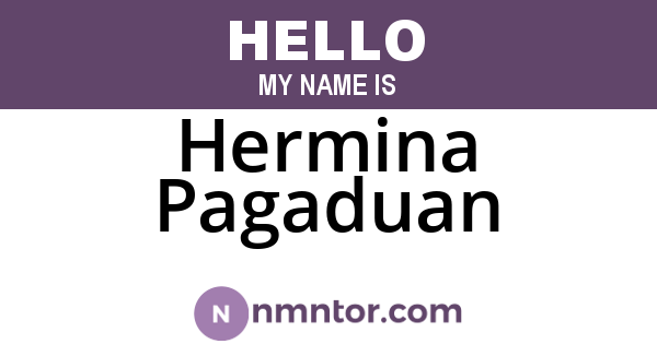Hermina Pagaduan