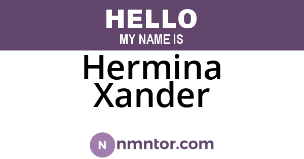 Hermina Xander