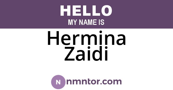 Hermina Zaidi