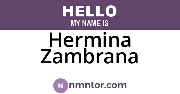 Hermina Zambrana