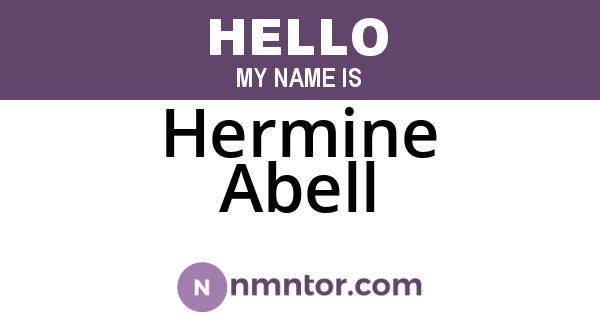 Hermine Abell