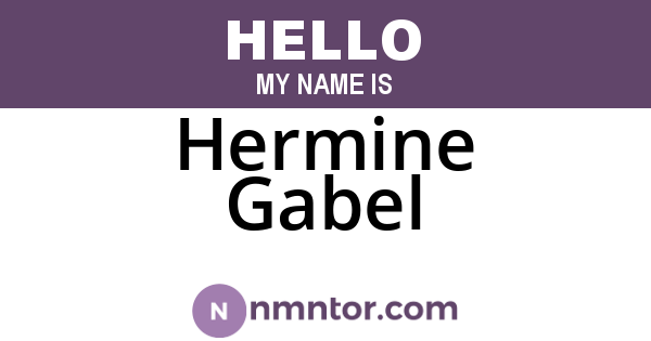 Hermine Gabel