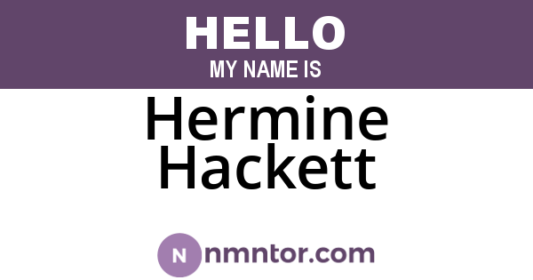Hermine Hackett