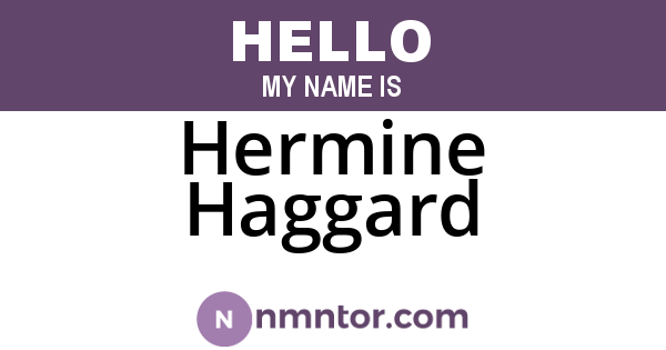 Hermine Haggard