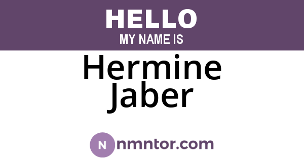 Hermine Jaber