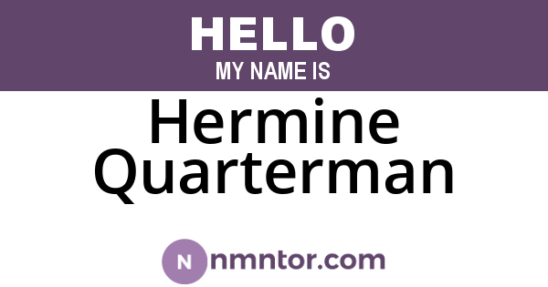 Hermine Quarterman