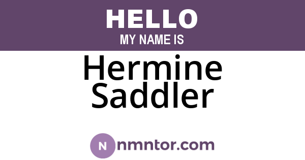 Hermine Saddler